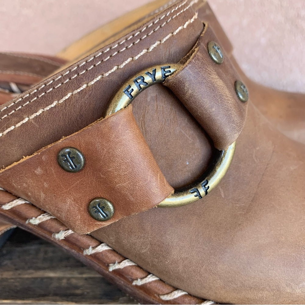 Frye Brown Leather Clogs/Mules - Picture 2 of 9